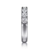Straight Wedding Ring in 14k White Gold with Round Natural Diamond at Gabriel & Co.