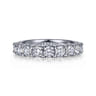 Straight Wedding Ring in 14k White Gold with Round Natural Diamond at Gabriel & Co.