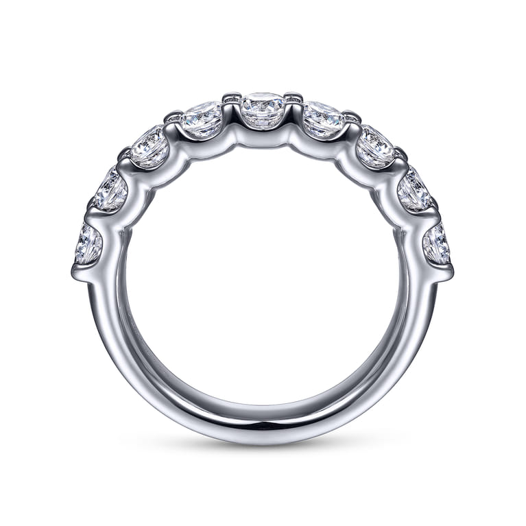 Straight Wedding Ring in 14k White Gold with Round Natural Diamond at Gabriel & Co. - Shot 2