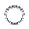 Straight Wedding Ring in 14k White Gold with Round Natural Diamond at Gabriel & Co.