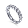 Straight Wedding Ring in 14k White Gold with Round Natural Diamond at Gabriel & Co.
