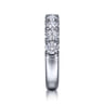 Straight Wedding Ring in 14k White Gold with Round Natural Diamond at Gabriel & Co.