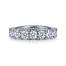 Fancy Wedding Ring in 14k White Gold with Round Natural Diamond at Gabriel & Co.