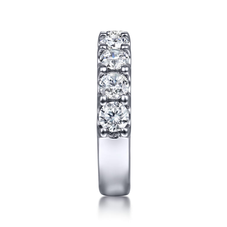 Fancy Wedding Ring in 14k White Gold with Round Natural Diamond at Gabriel & Co. - Shot 4