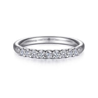 Sardegna - 14K White Gold Round 9 Stone Diamond Anniversary Band