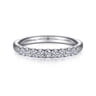 Straight Wedding Ring in 14k White Gold with Round Natural Diamond at Gabriel & Co.