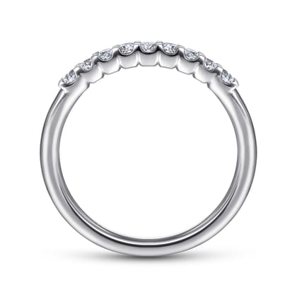 Sardegna - 14K White Gold Round 9 Stone Diamond Anniversary Band