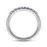 Straight Wedding Ring in 14k White Gold with Round Natural Diamond at Gabriel & Co.