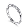 Straight Wedding Ring in 14k White Gold with Round Natural Diamond at Gabriel & Co.