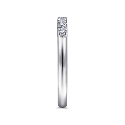 Sardegna - 14K White Gold Round 9 Stone Diamond Anniversary Band
