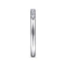 Straight Wedding Ring in 14k White Gold with Round Natural Diamond at Gabriel & Co.
