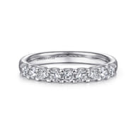 Sardegna - 14K White Gold Round 9 Stone Diamond Anniversary Band