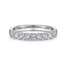 Straight Wedding Ring in 14k White Gold with Round Natural Diamond at Gabriel & Co.