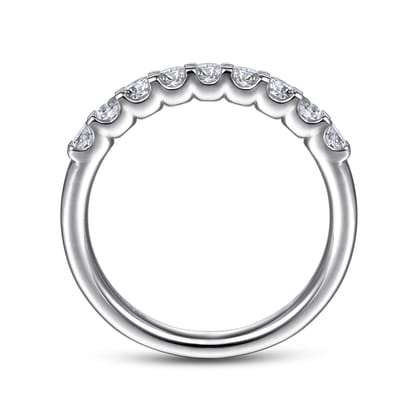 Sardegna - 14K White Gold Round 9 Stone Diamond Anniversary Band
