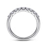 Straight Wedding Ring in 14k White Gold with Round Natural Diamond at Gabriel & Co.