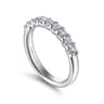 Straight Wedding Ring in 14k White Gold with Round Natural Diamond at Gabriel & Co.