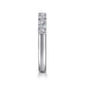 Straight Wedding Ring in 14k White Gold with Round Natural Diamond at Gabriel & Co.