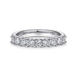 Sardegna - 14K White Gold Round 9 Stone Diamond Anniversary Band