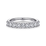 Sardegna - 14K White Gold Round 9 Stone Diamond Anniversary Band