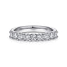 Straight Wedding Ring in 14k White Gold with Round Natural Diamond at Gabriel & Co.