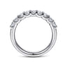 Straight Wedding Ring in 14k White Gold with Round Natural Diamond at Gabriel & Co.