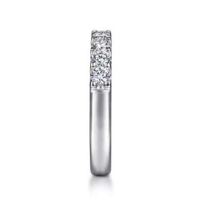 Sardegna - 14K White Gold Round 9 Stone Diamond Anniversary Band