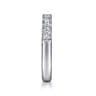 Straight Wedding Ring in 14k White Gold with Round Natural Diamond at Gabriel & Co.