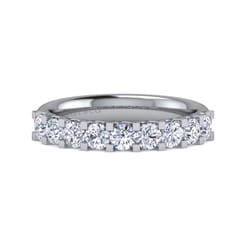 Sardegna - 14K White Gold Round 9 Stone Diamond Anniversary Band