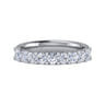 Straight Wedding Ring in 14k White Gold with Round Natural Diamond at Gabriel & Co.