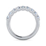 Straight Wedding Ring in 14k White Gold with Round Natural Diamond at Gabriel & Co.