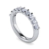 Straight Wedding Ring in 14k White Gold with Round Natural Diamond at Gabriel & Co.