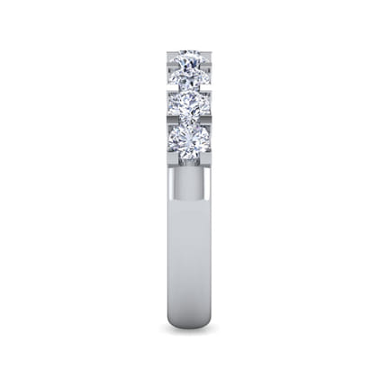Sardegna - 14K White Gold Round 9 Stone Diamond Anniversary Band