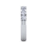 Straight Wedding Ring in 14k White Gold with Round Natural Diamond at Gabriel & Co.