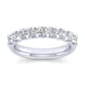 Straight Wedding Ring in 14k White Gold with Round Natural Diamond at Gabriel & Co.