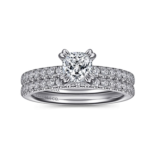 Sarita - 14K White Gold Cushion Cut Diamond Engagement Ring - 0.35 ct - Shot 4