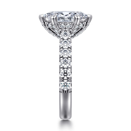 Sarita - 14K White Gold Marquise Shape Diamond Engagement Ring