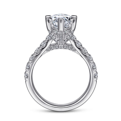 Sarita - 14K White Gold Marquise Shape Diamond Engagement Ring
