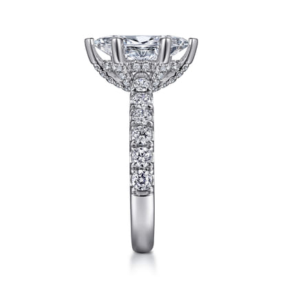 Sarita - 14K White Gold Marquise Shape Diamond Engagement Ring