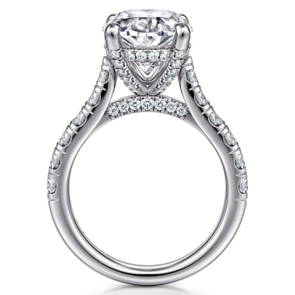 Sarita - 14K White Gold Oval Diamond Engagement Ring