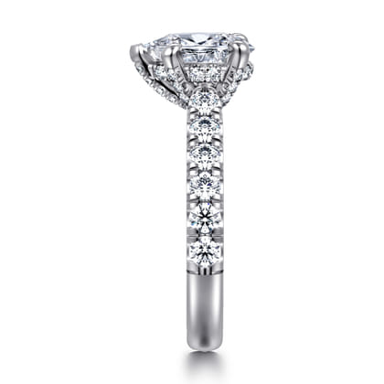 Sarita - 14K White Gold Pear Shape Diamond Engagement Ring