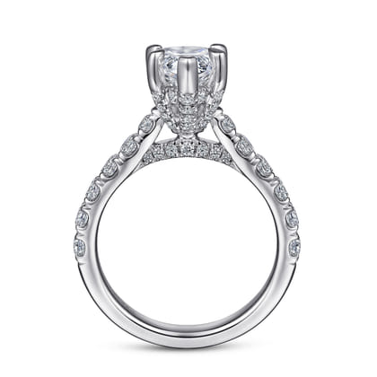 Sarita - 14K White Gold Pear Shape Diamond Engagement Ring