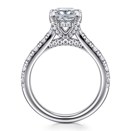 Sarita - 14K White Gold Princess Cut Diamond Engagement Ring