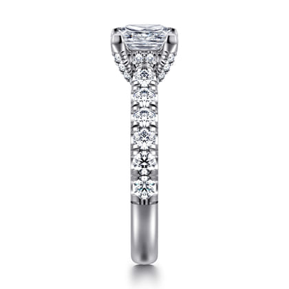 Sarita - 14K White Gold Princess Cut Diamond Engagement Ring