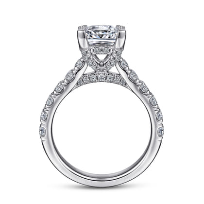 Sarita - 14K White Gold Princess Cut Diamond Engagement Ring