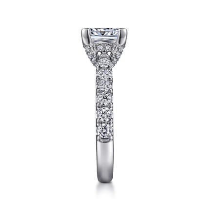 Sarita - 14K White Gold Princess Cut Diamond Engagement Ring