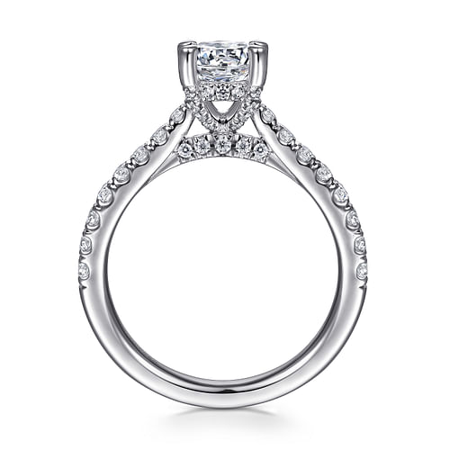 Sarita - 14K White Gold Round Diamond Engagement Ring - 0.51 ct - Shot 2