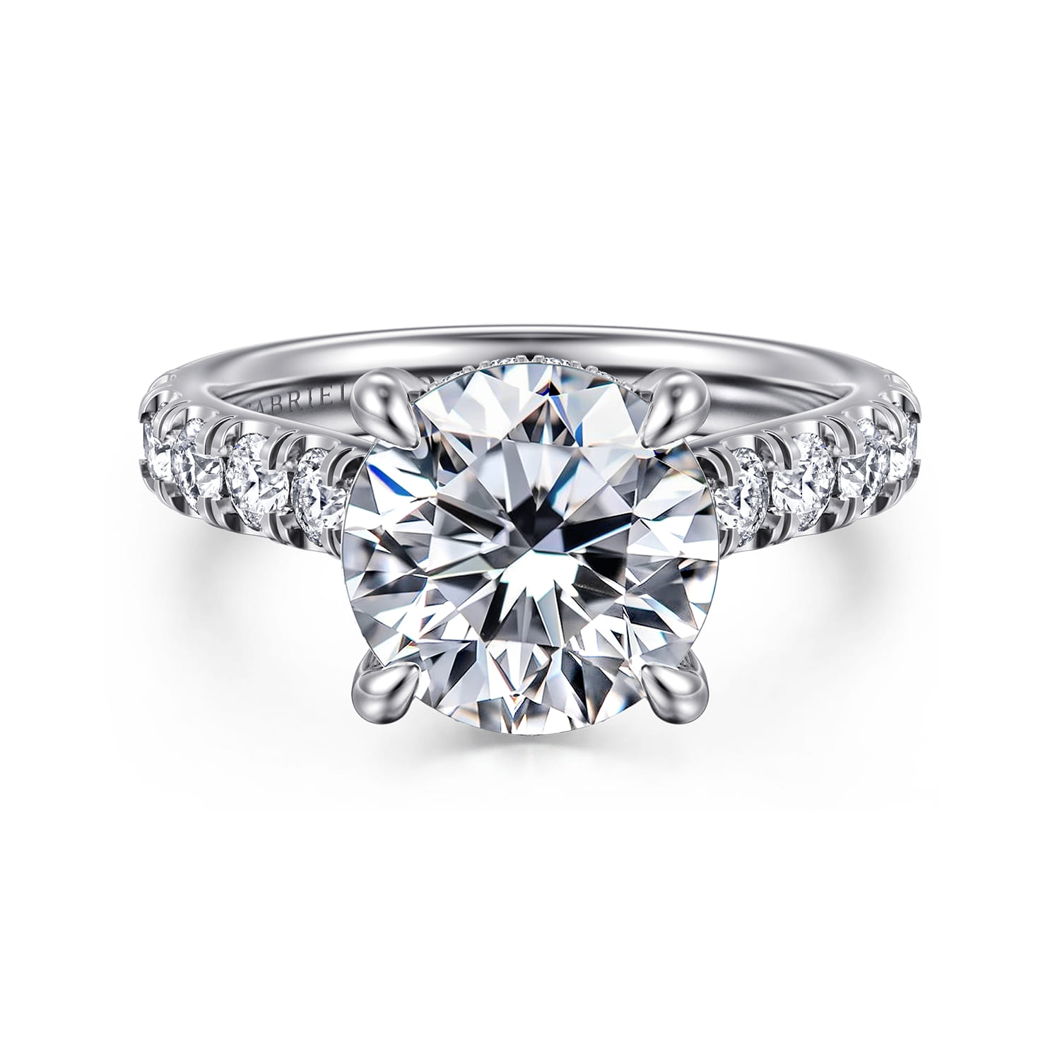 Sarita - 14K White Gold Round Diamond Engagement Ring