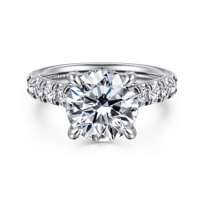 Sarita - 14K White Gold Round Diamond Engagement Ring