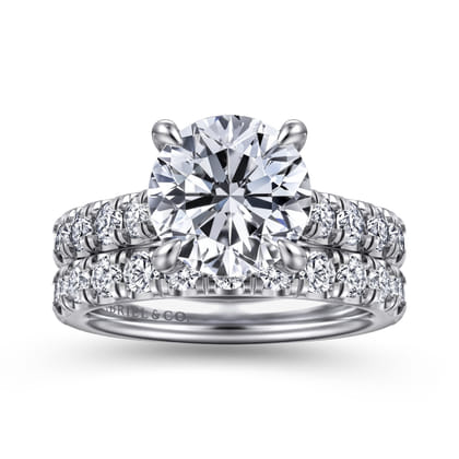 Sarita - 14K White Gold Round Diamond Engagement Ring