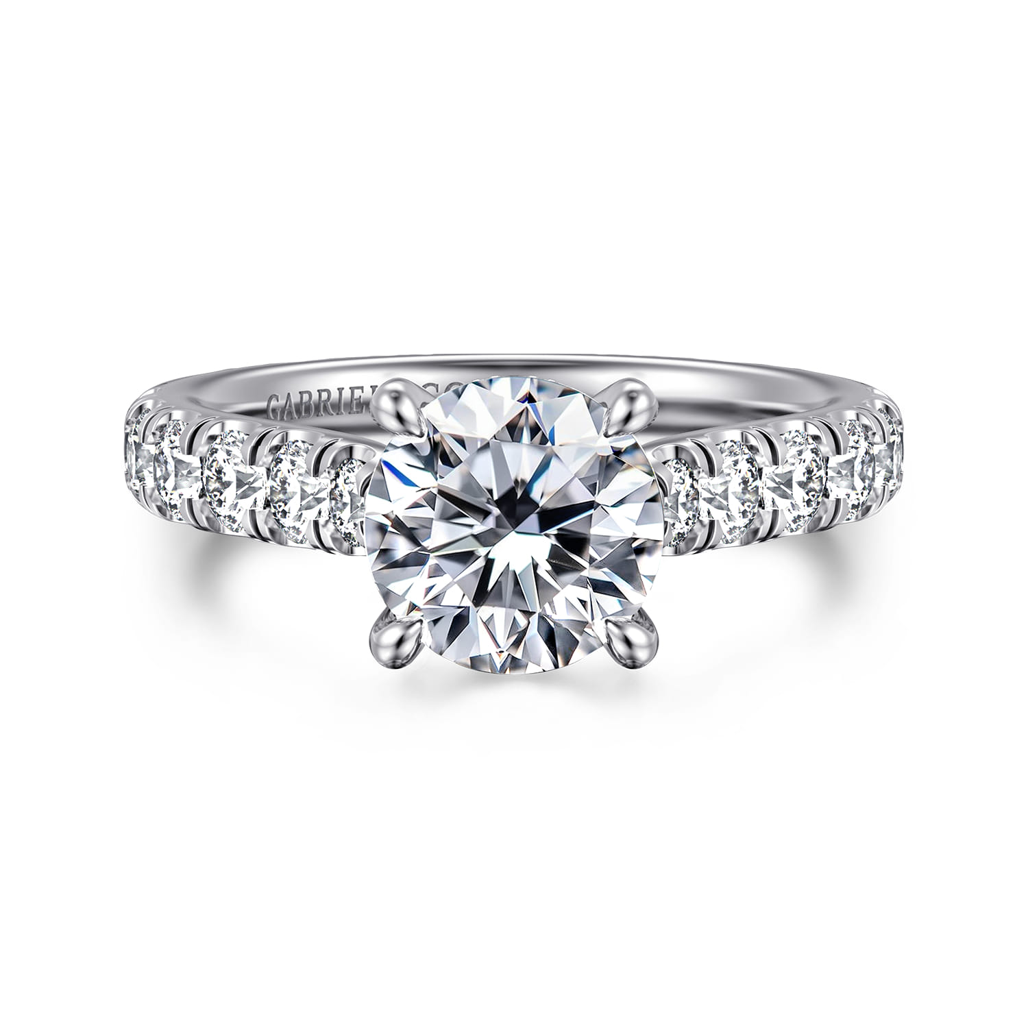 Sarita - 14K White Gold Round Diamond Engagement Ring